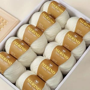 Merinowol van hoge kwaliteit, bol van 50 g – 95% merinowol breigaren en 5% polyester – voor truien, sjaals, mutsen, dekens en doe-het-zelfprojecten