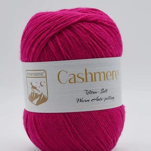 Premium Cashmere Wool 80% Cashmere – Ultra-soft 4-ply luxury yarn – 33 colors to choose from for scarves, shawls, baby projects, etc. image 5