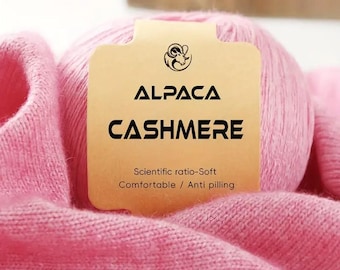 Alpaca Cashmere Premium Yarn 50g – Soft luxury yarn with anti-pilling properties – 29 colours – Knitting wool for shawls, sweaters, and baby knitwear