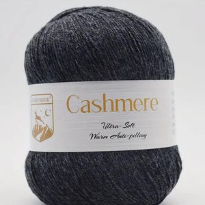Premium Cashmere Wool 80% Cashmere – Ultra-soft 4-ply luxury yarn – 33 colors to choose from for scarves, shawls, baby projects, etc. image 6