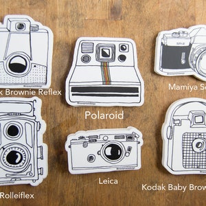 Vintage Camera Stickers, Mix and Match Waterproof Stickers