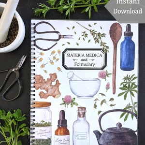 DIGITAL Herbal Materia Medica & Formulary Journal - Full Size - 150 Printable Pages - A4 and Letter Sized Files