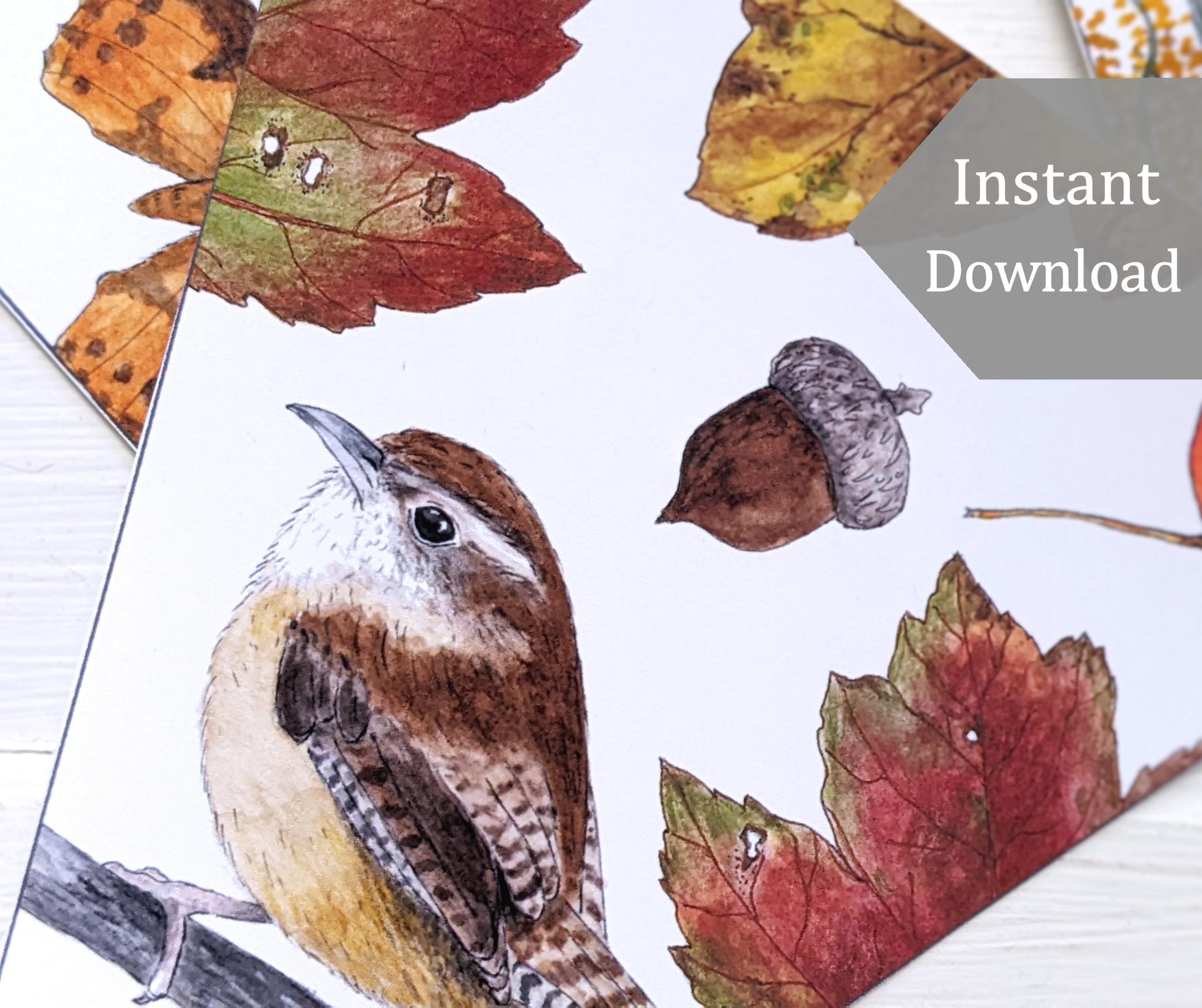 Updated! - Autumn Bunting - Digital - Printable PDF - School Room Wall Art - Homeschool Decor