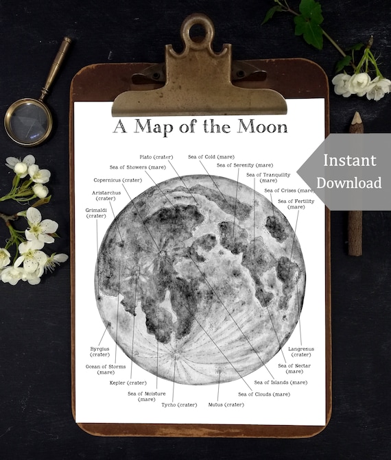 洋書 The Body, The Moon, Atlas of the earth, ENGLISH Version HD Plasma Moon Map More Land Canvas Poster