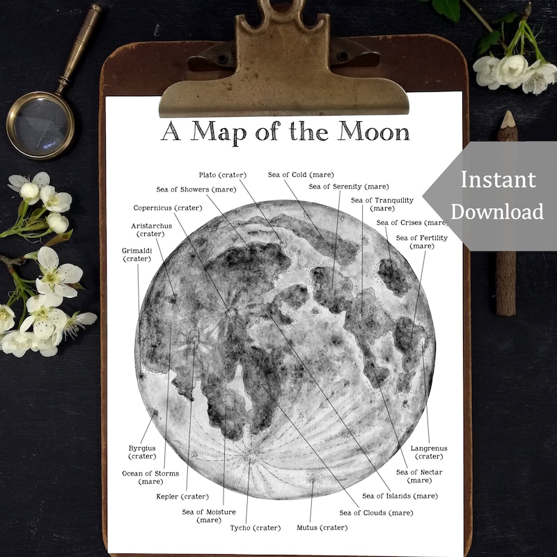 Moon Map - Etsy