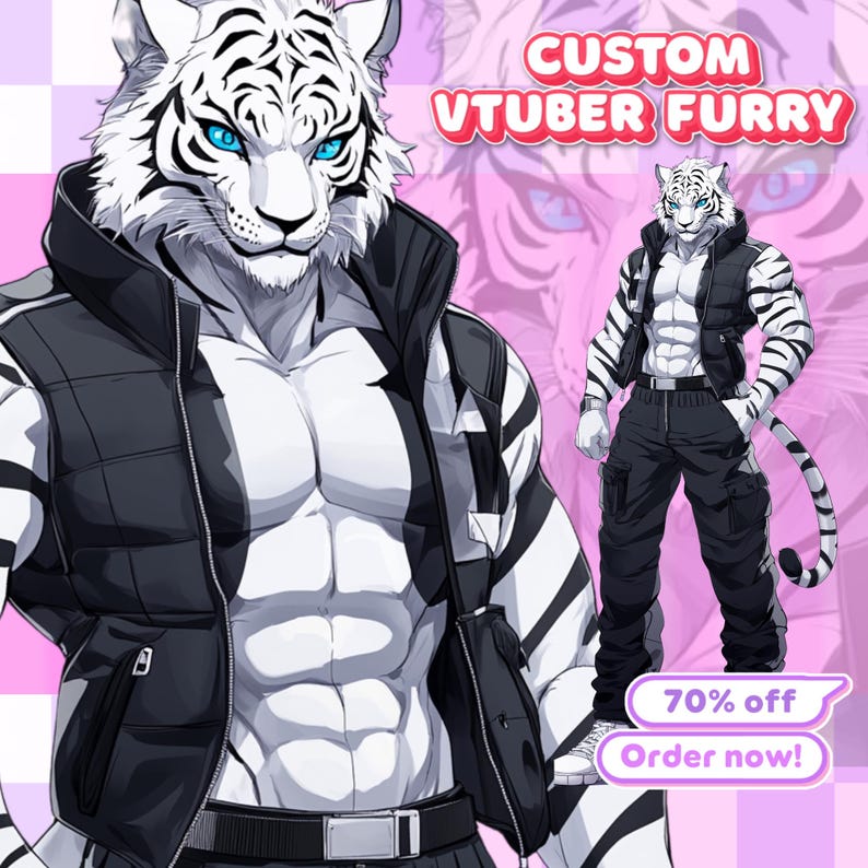 Custom Furry Live2d Vtuber Model | Full-rigged Avatar + Pngtuber ...
