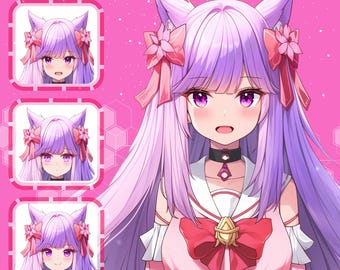 Aangepaste pngTuber-avatarcommissie | Anime PNGTuber-personage voor Twitch- en YouTube-streamers