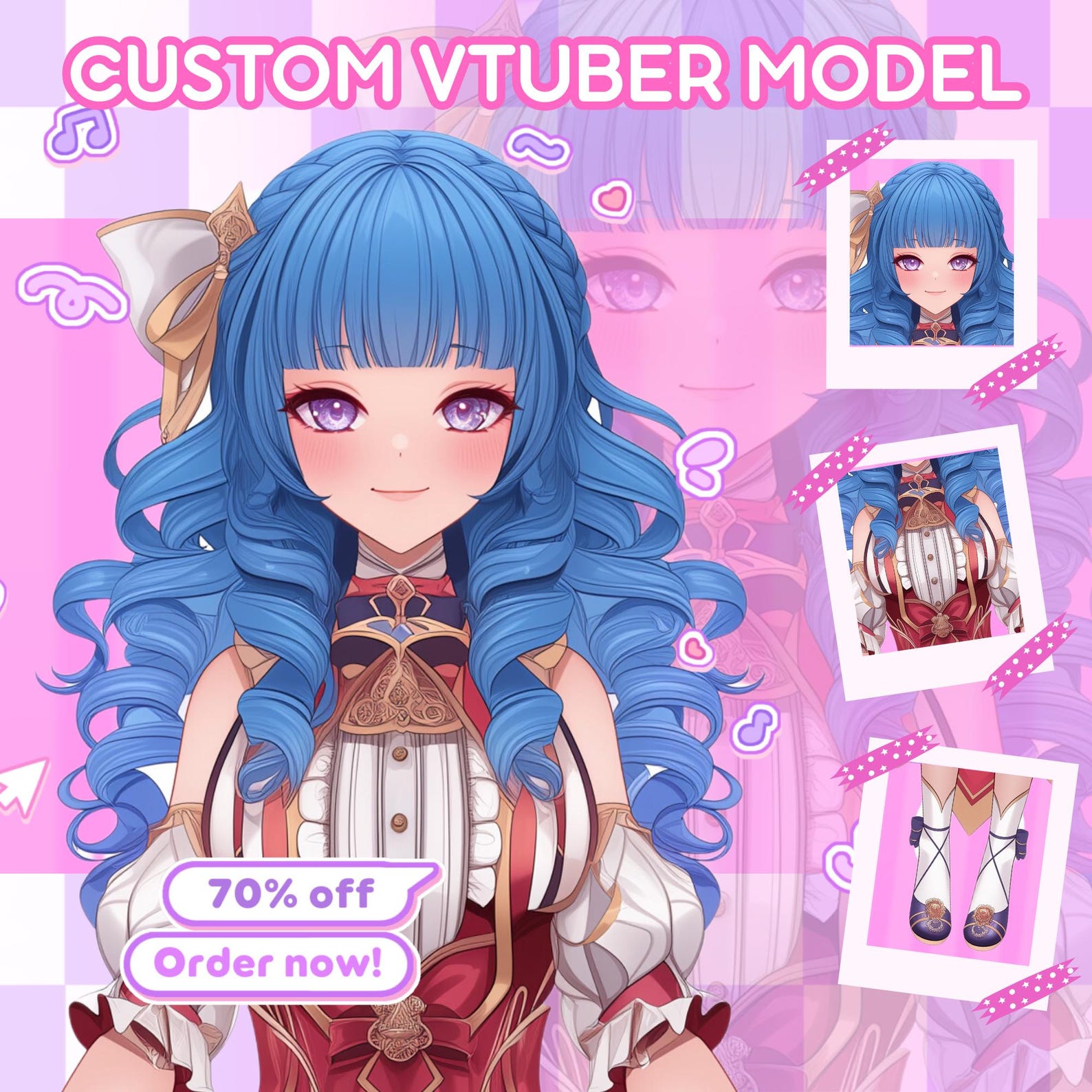 Custom Vtuber Avatar: Live2d Model & Rigging Commission - Etsy