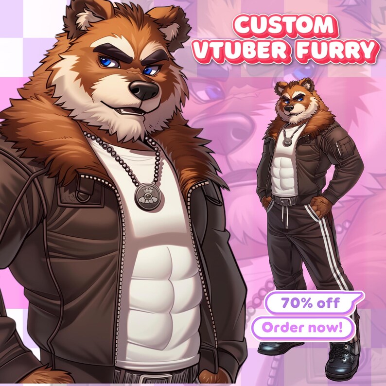 Custom Furry Live2d Vtuber Model | Full-rigged Avatar + Pngtuber ...