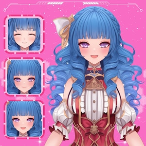Custom PNGTuber Character Design: 5 Expressions