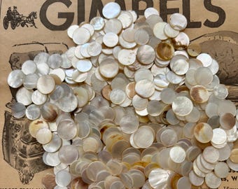 Vintage MOP discs 5 oz. hundreds ivory NOS USA