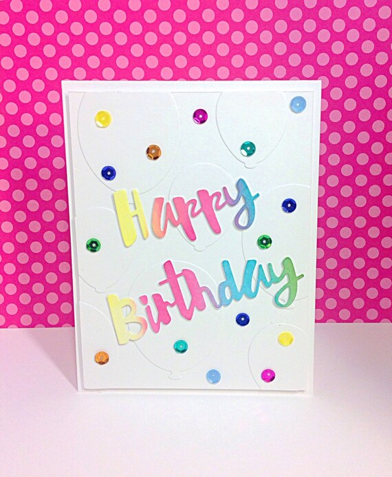 Items similar to Confetti Happy Birthday Card on Etsy