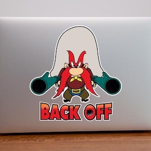 Yosemite Sam BACK OFF Logo Vinyl Decal / Sticker 10 Sizes!! Free ...