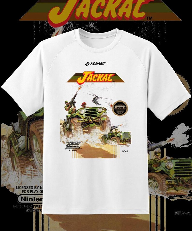 Jackal Retro Nes Box Art Video Game T Shirt Youth M - Adult 6XL Fast ...