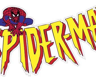 Spiderman 90's Logo Sticker / Vinyl Decal | 10 Sizes