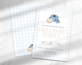 Halloween Party Invitation | Digital Halloween Card | Editable Halloween Invitation | Template for Canva