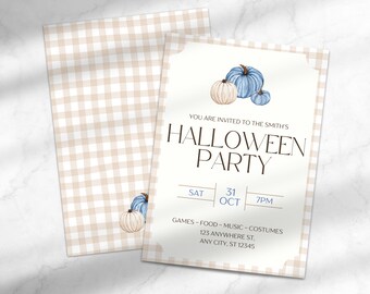 Halloween Party Invitation | Digital Halloween Card | Editable Halloween Invitation | Template for Canva