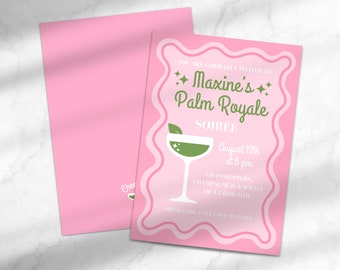Palm Royale Birthday Invitation | Palm Royale Party Invitation | Editable Birthday Invitation | Template for Canva