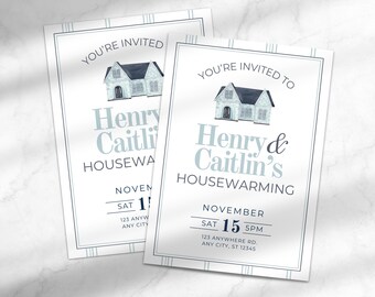 Housewarming Party Digital Invite | Housewarming Invitation | Canva Template Instant Download