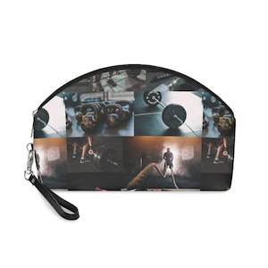 Gym-Inspired Makeup Bag | Fitness Cosmetic Pouch, Workout Accessory, Sports Make-Up Case, Fitness Gift for Her, Travel Toiletry