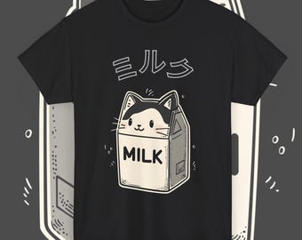 Kawaii Milk Cat T-Shirt