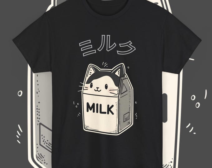 Kawaii Milk Cat T-Shirt