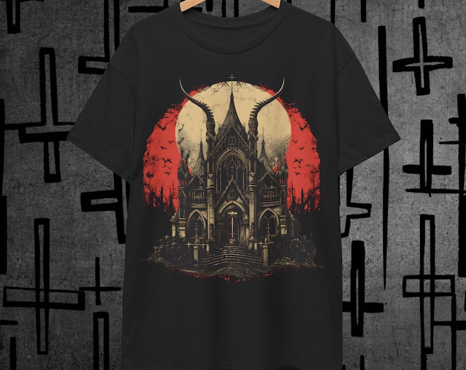 Satanic Gothic Cathedral - T-Shirt