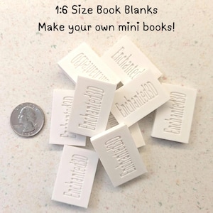1:6 Scale 3D Printed Miniature Book Blanks for Dollhouse Decor