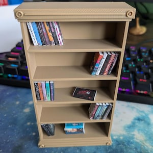 Dollhouse Bookshelf, 3D Printed 1/12 Scale