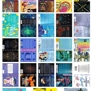 Peut inclure: Un collage de couvertures de livres présentant divers genres, notamment la fantasy, la romance et le mystère. Les couvertures sont colorées et présentent une variété d'illustrations et de textes.
