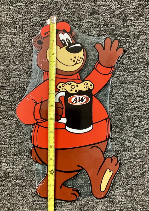 A & W Root Beer Rooty He Great Root Bear 14” X 8” Metal Sign