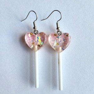 Colorful Heart Lollipop Earrings