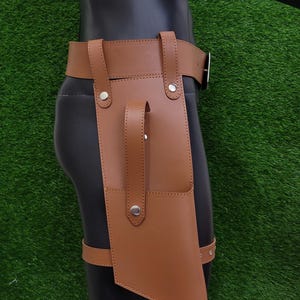 Star Wars Brown Leather DH-17 BELT & HOLSTER Rebel Fleet Trooper costume Variant