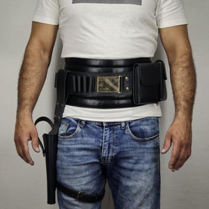 Genuine Mandalorian Book of Boba Fett Leather Belt | Premium Quality Leather Belt | Star Wars Cosplay | Movie-Inspired Boba Fett Belt
