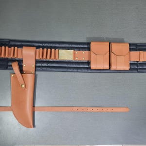 Genuine Mandalorian Book of Boba Fett Leather Belt | Premium Quality Leather Belt | Star Wars Cosplay | Movie-Inspired Boba Fett Belt