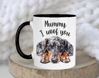I woof you mummy - Dog Mother's Day Gift - Father's Day Gift  - For Mummy - For Daddy - Different Breeds - From Dog Gift