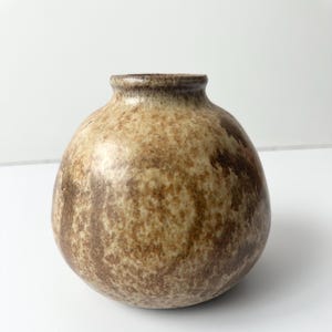 Vintage Studio Pottery Earth Toned Brown Vase