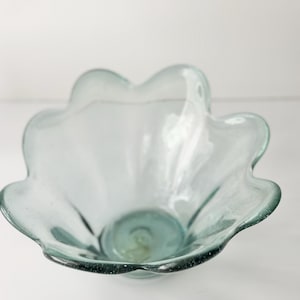 Blown Glass Petal Bowl Fruit Bowl Art Glass