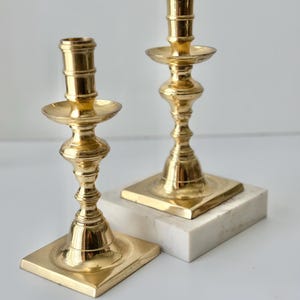 Vintage Brass Candlestick Holders - Set of 2 - Classic Design
