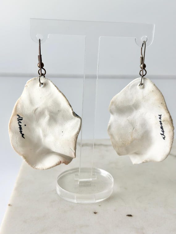 Handmade Abstract Glazed Ceramic Dangle Earrings - image 6
