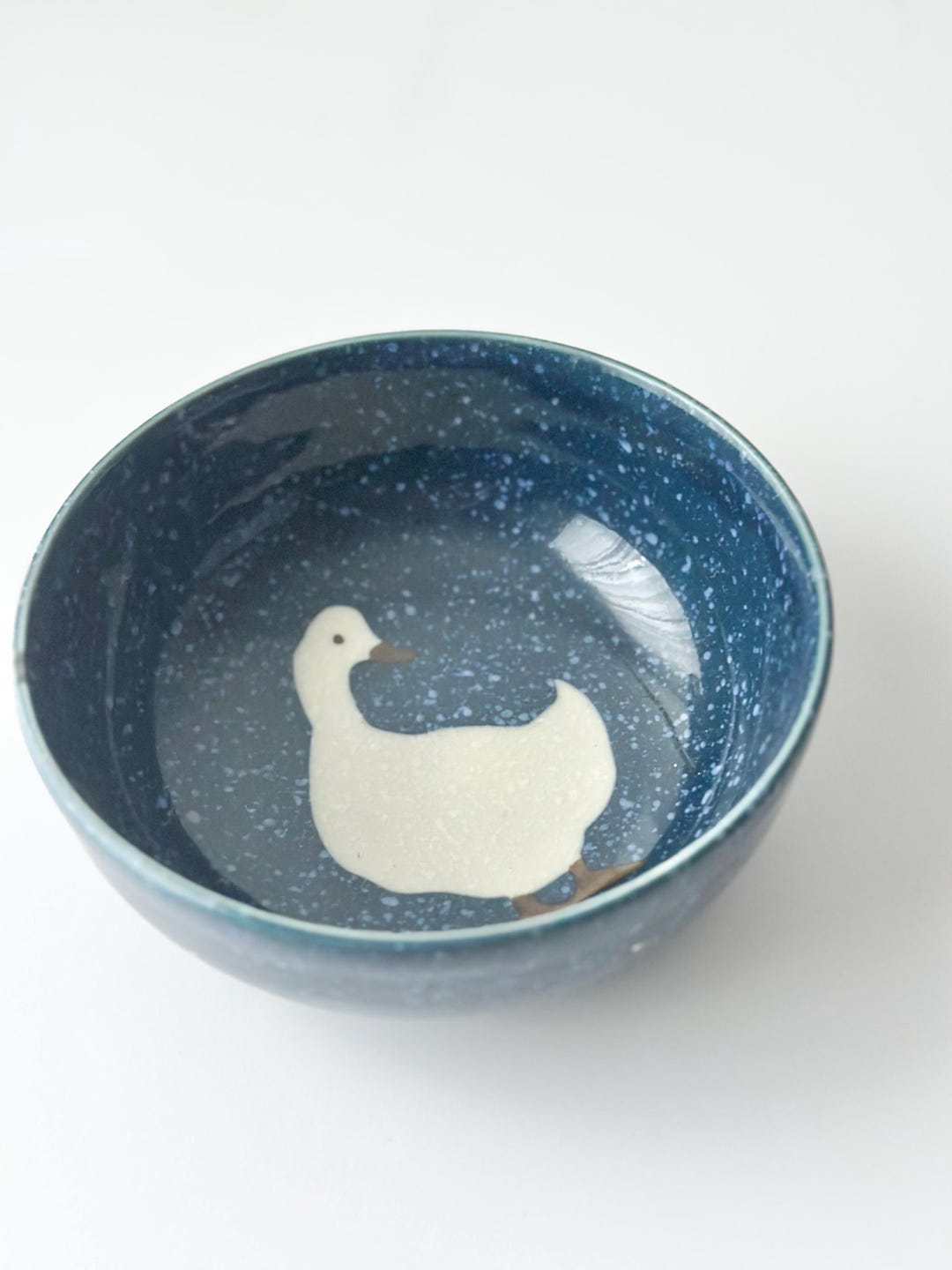 Glazed Bowl with White Goose <3