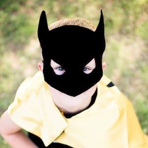 Bat Cape Superhero Cape Kid cape Super hero cape Custom Cape Bat Birthday Party Party Favor Personalized Cape Bat Mask Bat image 2