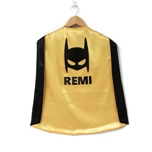 Bat Cape Superhero Cape Kid cape Super hero cape Custom Cape Bat Birthday Party Party Favor Personalized Cape Bat Mask Bat image 6