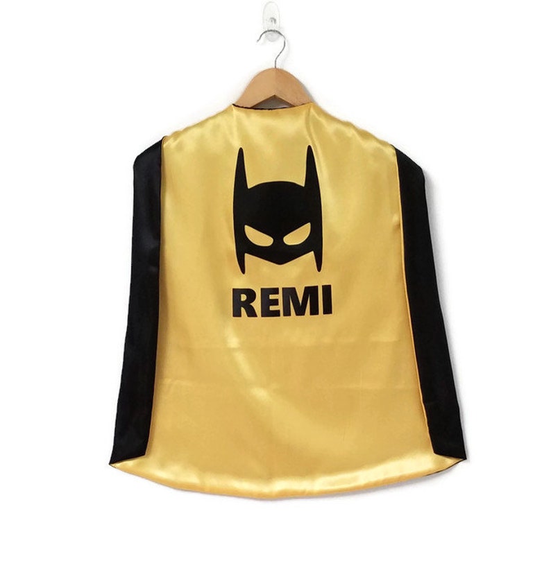 Bat Cape Superhero Cape Kid cape Super hero cape Custom Cape Bat Birthday Party Party Favor Personalized Cape Bat Mask Bat image 6