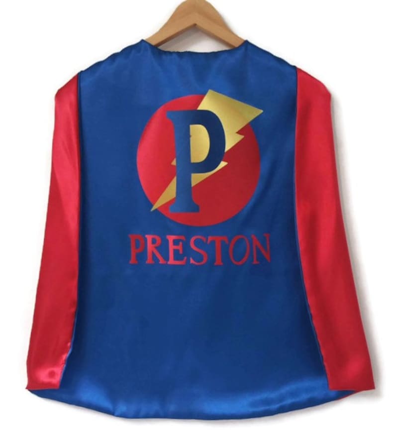 Personalized Cape SUPERHERO CAPE Boy Cape Superhero Gift Birthday Gift Kid Cape Kids Gift Superhero Costume Dress up ROYAL/RED