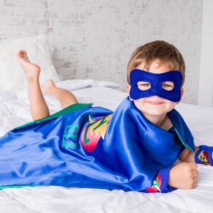 Custom Superhero Cape Personalized Cape Superhero Party Superhero Costume Super Hero Cape Kid cape Superhero Mask Custom Cape image 5