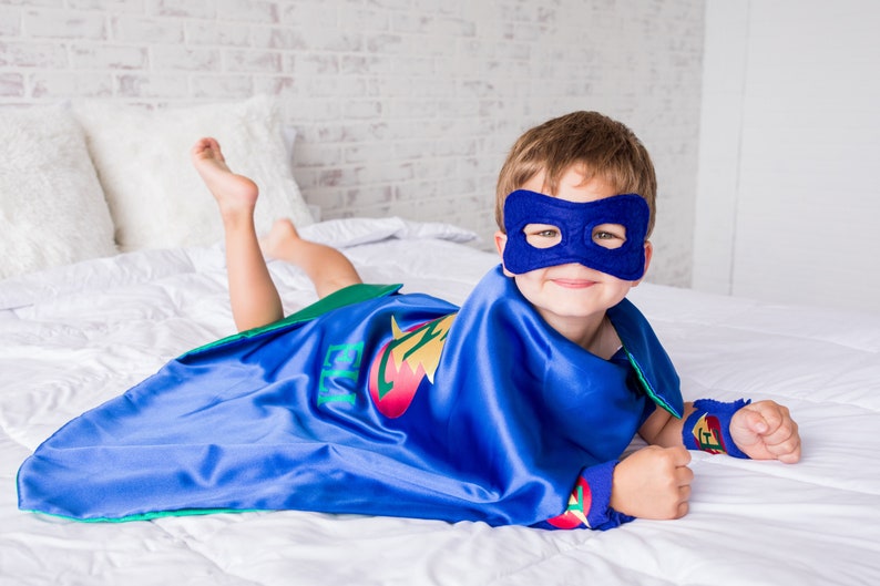 Custom Superhero Cape Personalized Cape Superhero Party Superhero Costume Super Hero Cape Kid cape Superhero Mask Custom Cape image 5