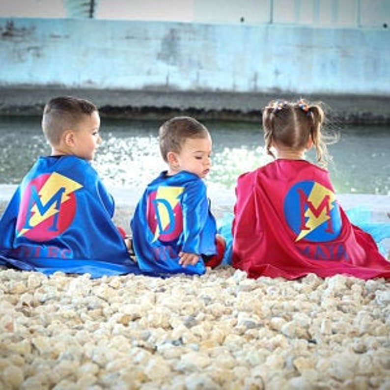 Personalized Cape SUPERHERO CAPE Boy Cape Superhero Gift Birthday Gift Kid Cape Kids Gift Superhero Costume Dress up image 7