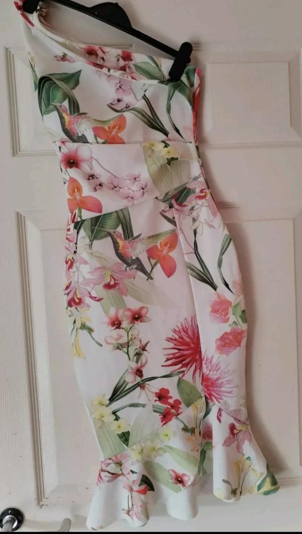 Lipsy Pencil Dress Floral One Shoulder