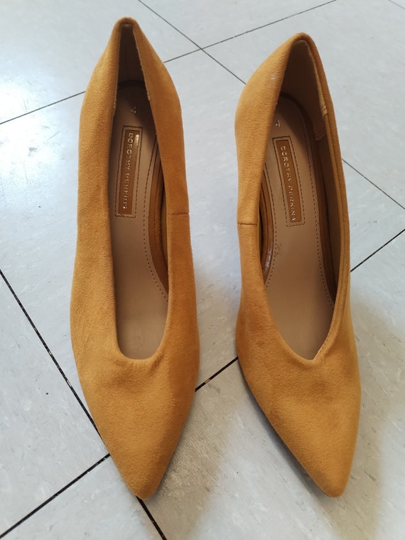 Mustard Dorothy Perkins Heels 37 Court Shoes Etsy